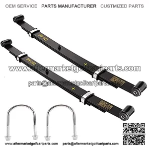 Golf Cart Rear Heavy Duty 3-Leaf Spring Kit with Bushings Sleeves and U Bolts for Club Car Precedent