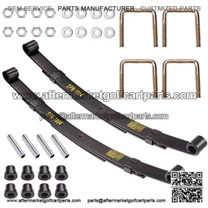 Rear Heavy Duty 3-Leaf Springs Kit with Bushings & Sleeves for TXT Golf Cart 1995-2013