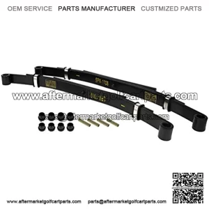Golf Cart Heavy Duty Rear Leaf Springs Kit for Club Car DS Golf Cart Gas and Electric Models 1982+ (3 Leafs/Set of 2)