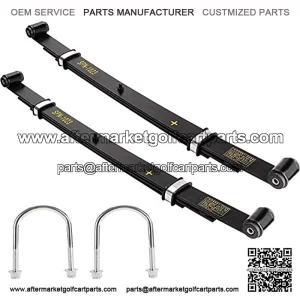 2X Heavy Duty Rear Leaf (3) Spring Kit for Club Car Precedent 04+ G&E Golf Cart