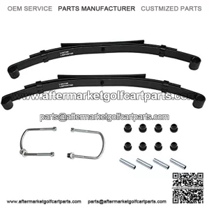 Pair(2) Dual Action Rear Heavy Duty Leaf Springs Set Fits Club Car DS Golf Cart