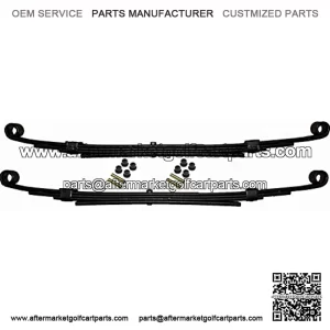 Club Car Precedent Golf Cart Heavy Duty Rear Leaf Spring Set with Bushings for All 2004-Up (4 Leaf Design)