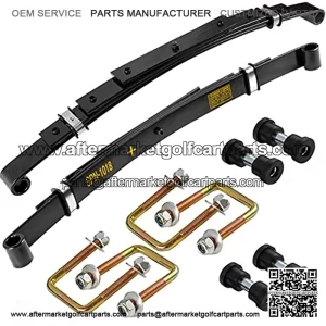 TXT Rear Heavy Duty Leaf Spring W/Bushings & Sleeves Kit for 1994-Up Golf Cart - 4 Leaf