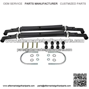 Golf Carts Heavy Duty Leaf Springs Kit for Club Car 2x Rear Leaf Spring Bushings and Sleeves and U-bolts 4 Leafs for All for Club Car Precedent and 2004-up Golf Carts