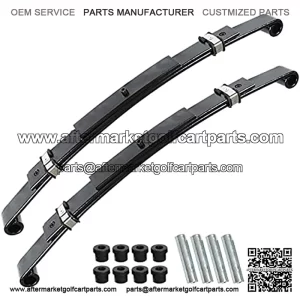 Heavy Duty Rear Leaf Springs Golf Cart Kit with Bushings Replacement for TXT 1996-2013 Gas or Electric