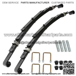 (Set of 2)Heavy Duty Rear 4 Leaf Springs FOR EZGO TXT 1995-2013 Golf Cart