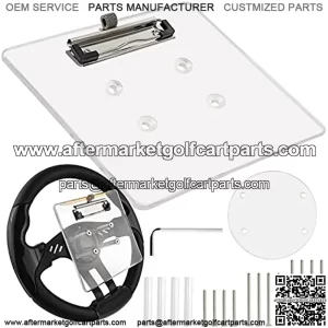 Golf Cart Steering Wheel Scorecard Holder with Pencil Holder & Clip Fit for Club Car DS & Precedent EZGO TXT & RXV Yamaha Golf Carts