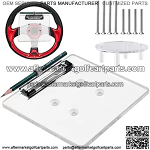 Golf Cart Scorecard Holder with Pencil Holder for EZGO Club Car Yamaha - 0.23"ThickneAcrylic/More Sturdy
