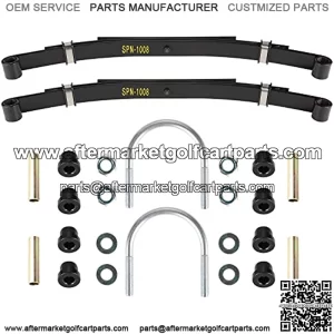Golf Cart Club Car DS Rear Heavy Duty 4-Leaf Springs Kit with Bushings & Sleeves U Bolt, OEM# 1014675 Golf Cart Accessories