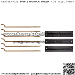 Golf Cart Battery Hold Down Plate and Rod kit for Club Car DS and Carryall Electric 1998-2005,OEM 101090801,1013683