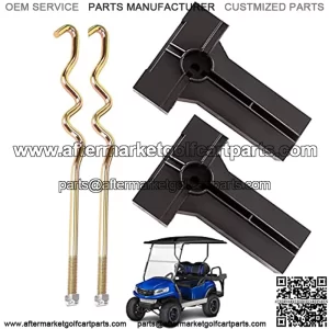 Club Car Precedent Battery Hold Down Plate fit for Golf Cart Club Car Precedent (2008.5-up) Replacement Part 103374801 103357701 - with 2pcs Battery Bolt S Type Rod