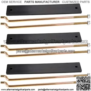 Battery Hold Down Plate Kit for Club Car DS and Carryall Electric 1998-2005 Golf Cart, Includes Rods & Nuts, OEM# 1013683 101090801