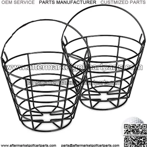 Golf Ball Basket Metal Range, Golf Ball Bucket with Handle, Golfball Container, Holds 50 Balls (Golf Balls are Excluded)
