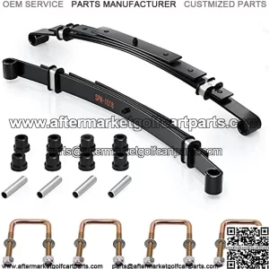 Heavy Duty Golf Cart Rear Leaf Spring Kit 4-leaf Leaf Spring with Bushings & Sleeves for EZGO TXT Golf Cart 1995-2013
