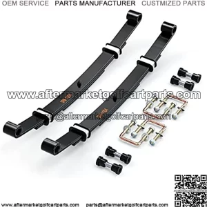 Rear Heavy Duty 3-Leaf Springs Kit with Bushings & Sleeves for EZGO TXT Golf Cart 1995-2013