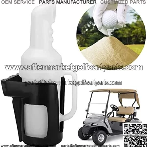 Sand Bottle for Golf Cart Universal with Rattle Proof Holder for Golf Cart Club Car EZGO Yamaha