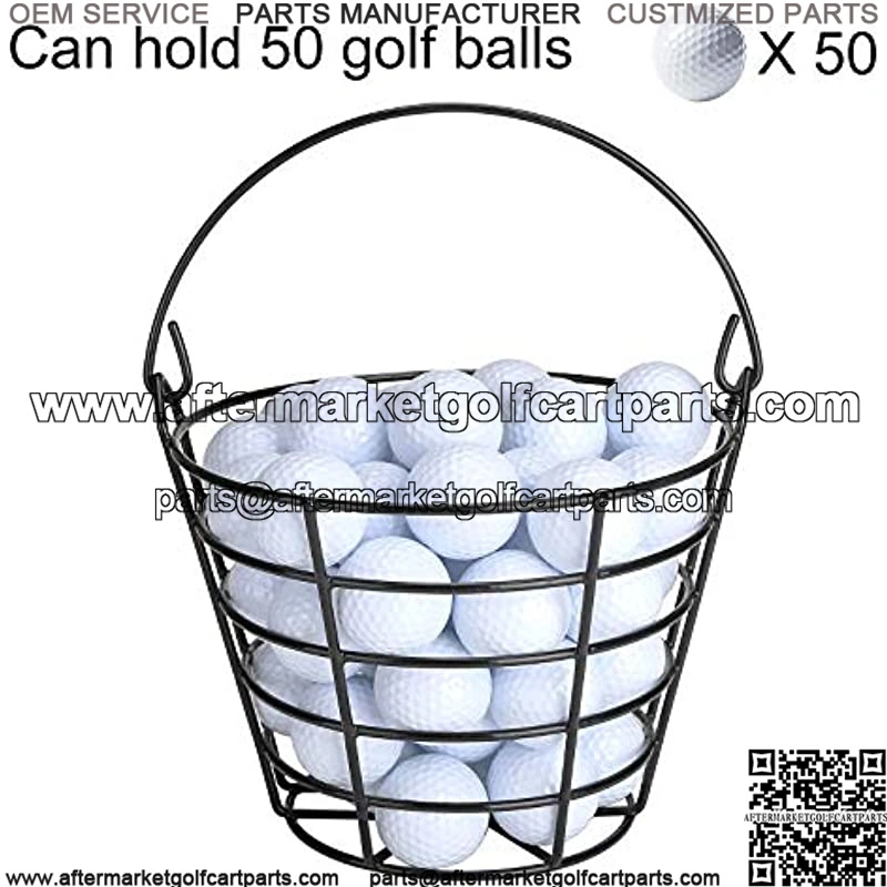 Metal Golf Ball Basket Container Golf Ball Bucket Holder with Handle (Golf Balls NOT Include) - 2 PCS - Image 2