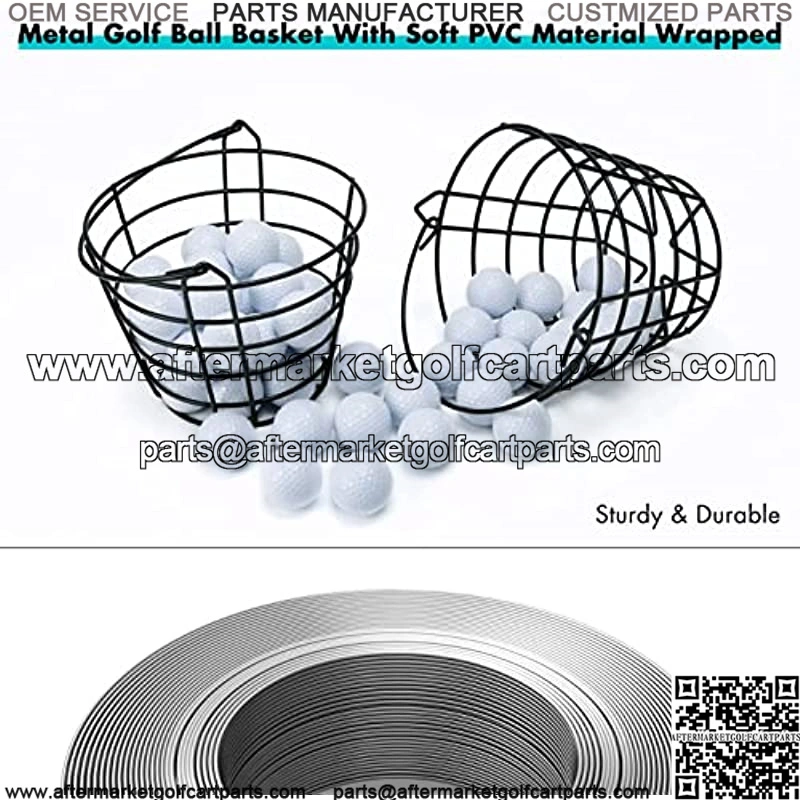 Metal Golf Ball Basket Container Golf Ball Bucket Holder with Handle (Golf Balls NOT Include) - 2 PCS - Image 3
