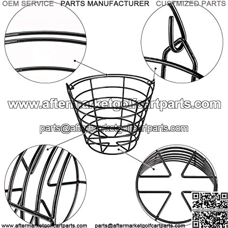 Metal Golf Ball Basket Container Golf Ball Bucket Holder with Handle (Golf Balls NOT Include) - 2 PCS - Image 4