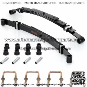 Golf Cart Heavy Duty Rear 4 Leaf Springs Fit EZGO TXT Electric 94-up & Bushings
