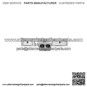 Turned Titanium Club Car Golf Cart Dash With 2 Cup Holders 2 Locking Doors 1982 +