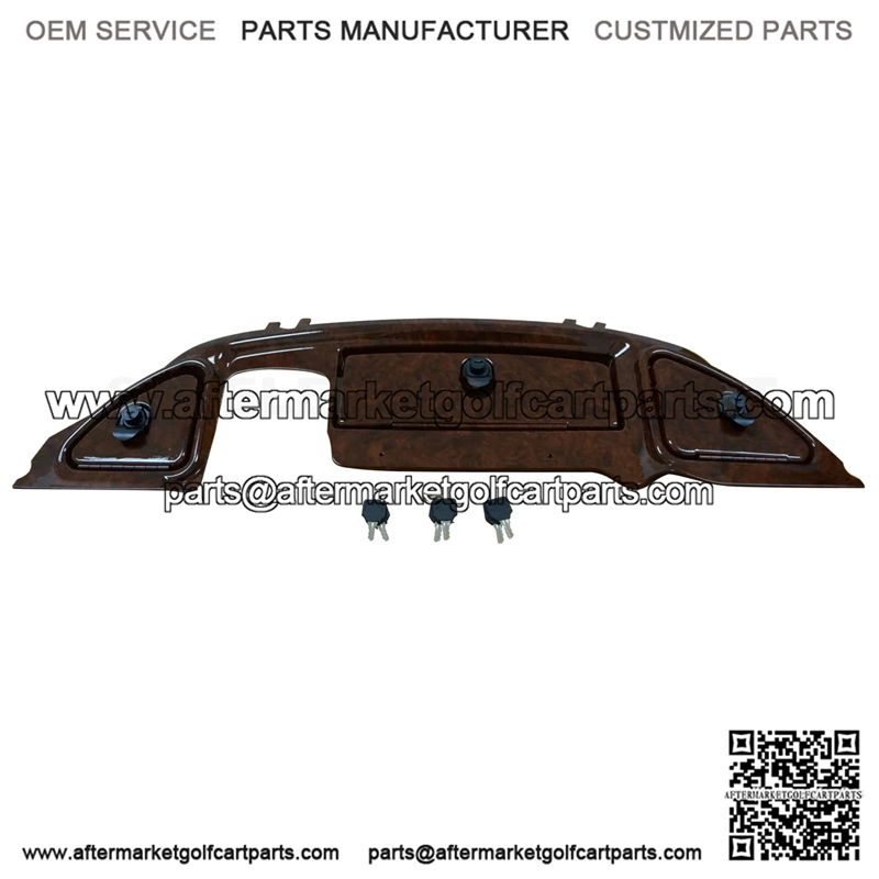 Club Car Precedent Golf Cart WOOD GRAIN Dash Panel Locking Glove Box 2004-2007