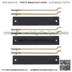 Fit for 81-13 Club Car DS Golf Cart Battery Hold Down Retainer Plate Rod Kit New