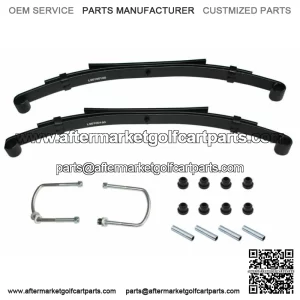 For Club Car DS Golf Cart Rear Heavy Duty Springs Kit Bushings & Sleeves Pair(2)