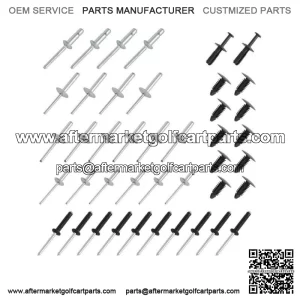 Complete Body Rivet Kit For EZGO TXT 1994-up Golf Cart Gas and Electric 42PCS
