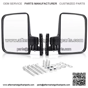 Golf Cart Mirrors Side View Mirrors Compatible with Club Car, EZGO, Yamaha