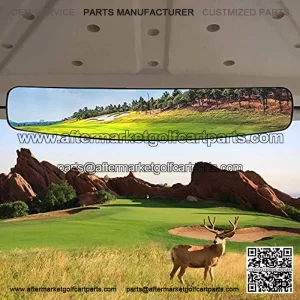 Golf cart Rear View Mirror,16.5" Extra Wide 180 Degree Rear View Mirror Fit for Golf Cart Club Car Yamaha (Rear View Mirror)