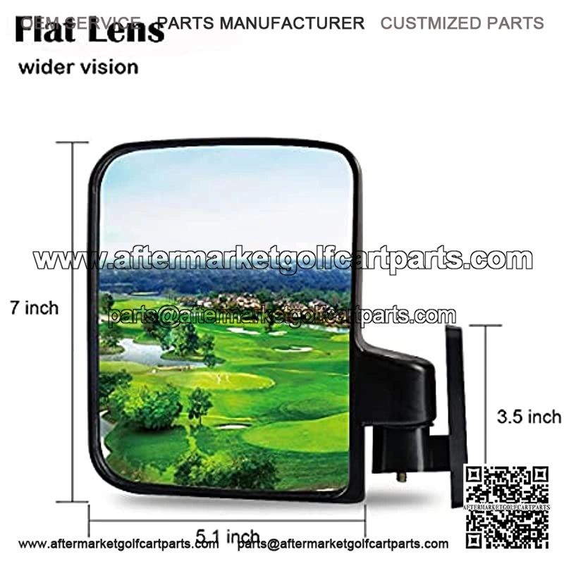 Golf Cart Mirrors Rear view Folding Side Mirrors for Club Car EZGO Yamaha Combo Pack - Image 4