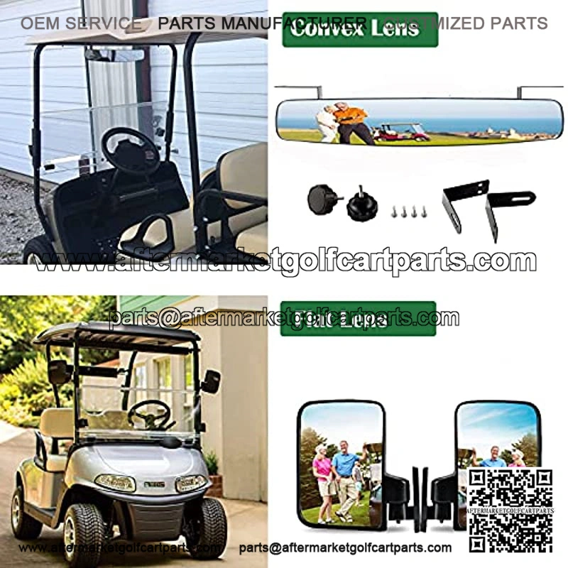 Golf Cart Mirrors Rear view Folding Side Mirrors for Club Car Yamaha Combo Pack - Image 2