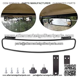 Rear View Mirror For Golf Cart Car EZ-GO Club Car Yamaha, Golf cart Rear View Mirror,16.5" Extra Wide 180 Degree