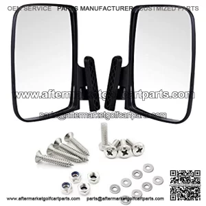 Universal Golf Cart Side View Mirrors Compatible with EzGo Club Car Yamaha, Style Accessories