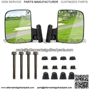 For Golf Cart Rear Mirrors Side Rear View Fits Club Car EZGO Yamaha Carts Parts