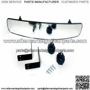 180 Degree Convex Mirror with Attachments for Golf Carts