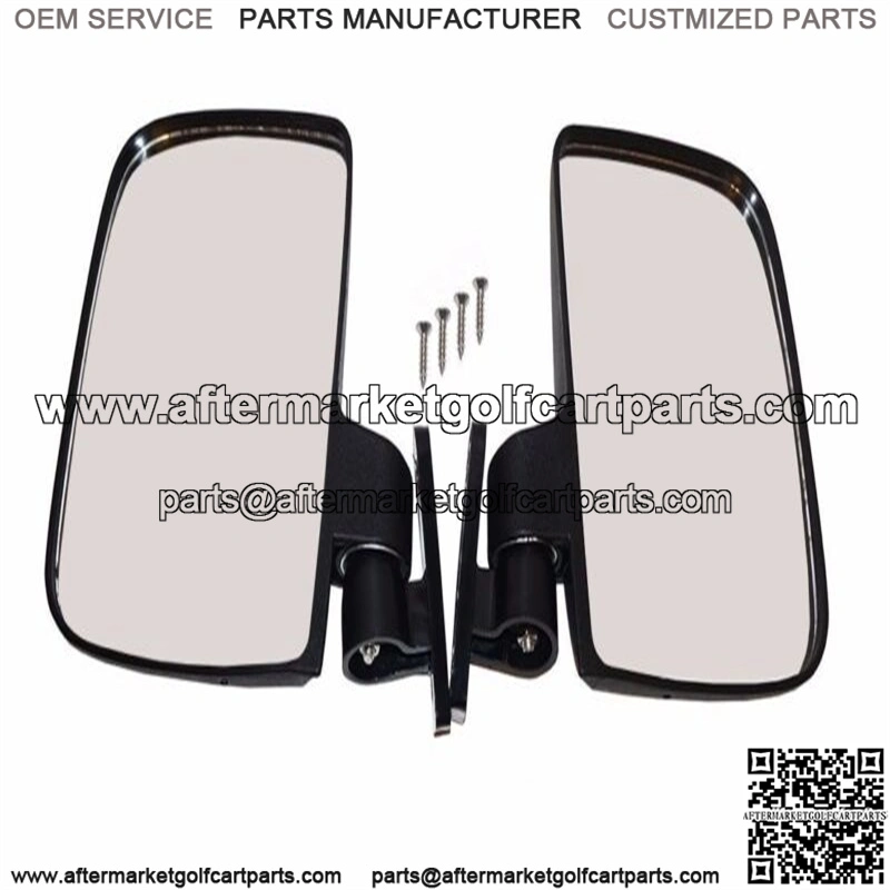 NEW Pair (2) Folding Side View Mirrors For Club Car, EZGO, Yamaha Golf Carts