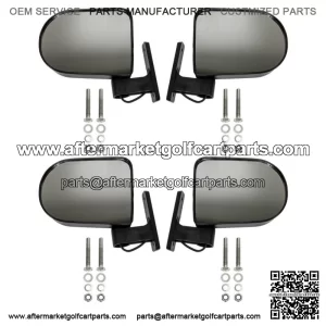 2PK Universal Golf Cart LED Turn Signal Indicators Lights Side Mirror Set