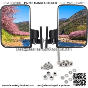 Golf Cart Side Mirrors for Club Car DS Precedent EZGO TXT RXV Yamaha