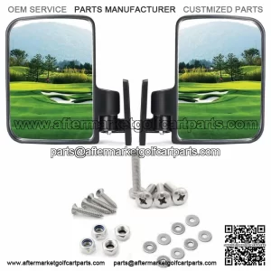 Golf Cart Side Mirrors, Rear View Mirror for Yamaha Club Car EZGO Parts
