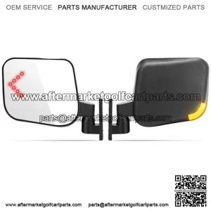 Golf Cart Side Rear View Mirrors W/ Turn Signal Light for YAMAHA EZGO Club Car