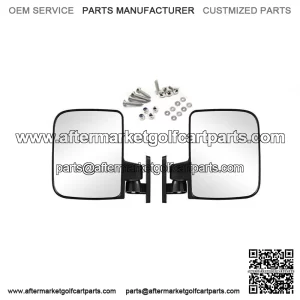 Golf Cart Side Mirrors Wide Rear View Mirror Kit For Club Car EZGO Yamaha Star