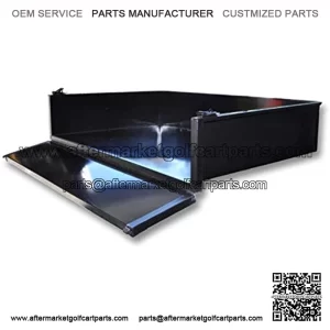 Golf Cart Black Steel Utility Bed Cargo Box (Cargo Box ONLY)