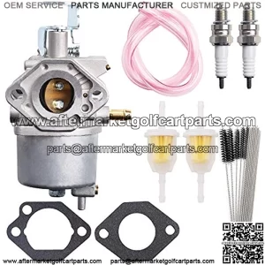 Tvent FE290 Carburetor with Fuel Filter Spark Plug Replacement for Golf Cart Club Car DS Precedent Turf Carryall FE290 Engines Carb 1018056-01 101805601 1019056-01 101905601 1016438