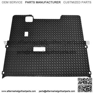 EZGO RXV Golf Cart Floor Mat in Black Rubber Diamond Plate (Fits all 2008+)