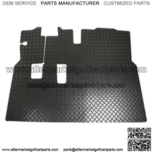 EZGO RXV Golf Cart Black Rubber Diamond Plate Floor Mat Fits 2008-Up