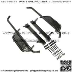 Pair Heavy Duty Nerf Bars Running Boards For EZGO TXT 1996-2021 Golf Cart