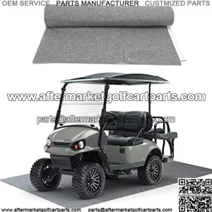 Golf Cart Garage Floor Mats, 8.85 x 5.0Ft Oil Absorbent Floor Mat & Mechanic Pad, Waterproof Rubber Backing Layer Protects Floor from Spills Drips Splashes and Stains, Washable, Cuttable Size