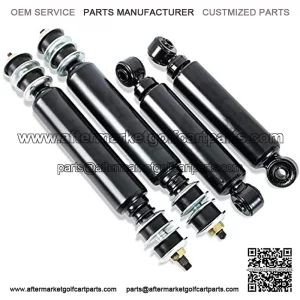 2 Pair Golf Cart Front and Rear Shock Absorbers Compatible with Club Car DS 1981-2011 Electric & Gas / G&E, 2004-Up Precedent Replace 1014236 1014235